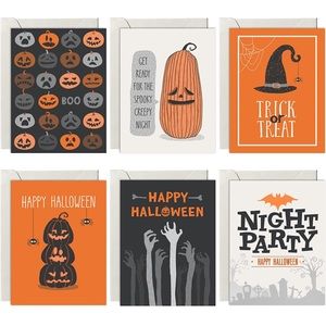 Easykart Labels 24 Halloween Cards Assortment